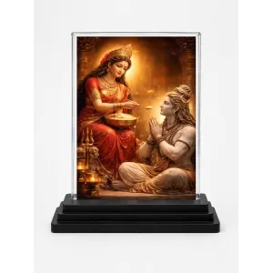 Hindu Goddess Acrylic Car Dashboard Showpiece | Double-Sided Hindu Goddess Photo Stand | 3 X 4 Inch Photo | Transparent Acrylic Frame With Black Base | Car Dashboard, Office & Table Decor (F70245) Hindu Goddess Acrylic Car Dashboard Showpiece | Double-Sided Hindu Goddess Photo Stand | 3 X 4 Inch Photo | Transparent Acrylic Frame With Black Base | Car Dashboard, Office & Table Decor (F70245)