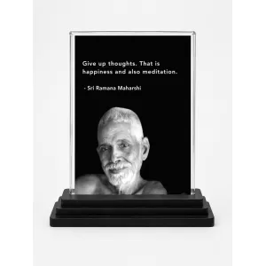 Lord Rama Acrylic Car Dashboard Showpiece | Double-Sided Lord Rama Photo Stand | 3 X 4 Inch Photo | Transparent Acrylic Frame With Black Base | Car Dashboard, Office & Table Decor (F70247)