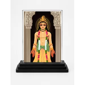 Sri Chaitannya Acrylic Car Dashboard Showpiece | Double-Sided Sri Chaitannya Photo Stand | 3 X 4 Inch Photo | Transparent Acrylic Frame With Black Base | Car Dashboard, Office & Table Decor (F70252) Sri Chaitannya Acrylic Car Dashboard Showpiece | Double-Sided Sri Chaitannya Photo Stand | 3 X 4 Inch Photo | Transparent Acrylic Frame With Black Base | Car Dashboard, Office & Table Decor (F70252)