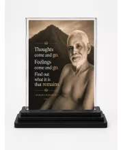 Lord Rama Acrylic Car Dashboard Showpiece | Double-Sided Lord Rama Photo Stand | 3 X 4 Inch Photo | Transparent Acrylic Frame With Black Base | Car Dashboard, Office & Table Decor (F70255)