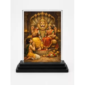 Narasimha Acrylic Car Dashboard Showpiece | Double-Sided Narasimha Photo Stand | 3 X 4 Inch Photo | Transparent Acrylic Frame With Black Base | Car Dashboard, Office & Table Decor (F70256) Narasimha Acrylic Car Dashboard Showpiece | Double-Sided Narasimha Photo Stand | 3 X 4 Inch Photo | Transparent Acrylic Frame With Black Base | Car Dashboard, Office & Table Decor (F70256)