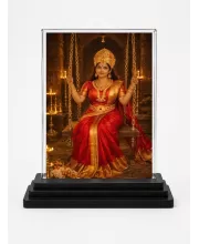 Lord Shiva Acrylic Car Dashboard Showpiece | Double-Sided Lord Shiva Photo Stand | 3 X 4 Inch Photo | Transparent Acrylic Frame With Black Base | Car Dashboard, Office & Table Decor (F70263)