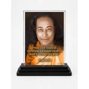 Yogadananda Acrylic Car Dashboard Showpiece | Double-Sided Yogadananda Photo Stand | 3 X 4 Inch Photo | Transparent Acrylic Frame With Black Base | Car Dashboard, Office & Table Decor (F70267) Yogadananda Acrylic Car Dashboard Showpiece | Double-Sided Yogadananda Photo Stand | 3 X 4 Inch Photo | Transparent Acrylic Frame With Black Base | Car Dashboard, Office & Table Decor (F70267)