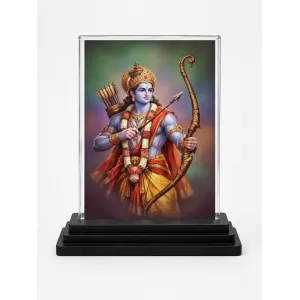 Lord Rama Acrylic Car Dashboard Showpiece | Double-Sided Lord Rama Photo Stand | 3 X 4 Inch Photo | Transparent Acrylic Frame With Black Base | Car Dashboard, Office & Table Decor (F70272) Lord Rama Acrylic Car Dashboard Showpiece | Double-Sided Lord Rama Photo Stand | 3 X 4 Inch Photo | Transparent Acrylic Frame With Black Base | Car Dashboard, Office & Table Decor (F70272)