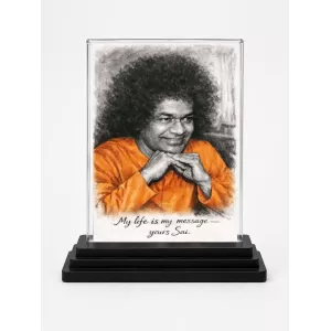 Sathya Sai Baba Acrylic Car Dashboard Showpiece | Double-Sided Sathya Sai Baba Photo Stand | 3 X 4 Inch Photo | Transparent Acrylic Frame With Black Base | Car Dashboard, Office & Table Decor (F70292) Sathya Sai Baba Acrylic Car Dashboard Showpiece | Double-Sided Sathya Sai Baba Photo Stand | 3 X 4 Inch Photo | Transparent Acrylic Frame With Black Base | Car Dashboard, Office & Table Decor (F70292)