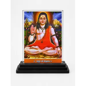 Guru Gorakhnath Acrylic Car Dashboard Showpiece | Double-Sided Guru Gorakhnath Photo Stand | 3 X 4 Inch Photo | Transparent Acrylic Frame With Black Base | Car Dashboard, Office & Table Decor (F70299) Guru Gorakhnath Acrylic Car Dashboard Showpiece | Double-Sided Guru Gorakhnath Photo Stand | 3 X 4 Inch Photo | Transparent Acrylic Frame With Black Base | Car Dashboard, Office & Table Decor (F70299)