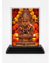 Hindu Deity Acrylic Car Dashboard Showpiece | Double-Sided Hindu Deity Photo Stand | 3 X 4 Inch Photo | Transparent Acrylic Frame With Black Base | Car Dashboard, Office & Table Decor (F70300)