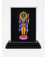 Lord Rama Acrylic Car Dashboard Showpiece | Double-Sided Lord Rama Photo Stand | 3 X 4 Inch Photo | Transparent Acrylic Frame With Black Base | Car Dashboard, Office & Table Decor (F70304)