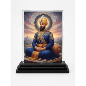 Guru Gobind Singh Ji Acrylic Car Dashboard Showpiece | Double-Sided Guru Gobind Singh Ji Photo Stand | 3 X 4 Inch Photo | Transparent Acrylic Frame With Black Base | Car Dashboard, Office & Table Decor (F70305) Guru Gobind Singh Ji Acrylic Car Dashboard Showpiece | Double-Sided Guru Gobind Singh Ji Photo Stand | 3 X 4 Inch Photo | Transparent Acrylic Frame With Black Base | Car Dashboard, Office & Table Decor (F70305)
