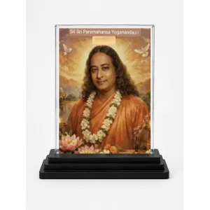 Yogadananda Acrylic Car Dashboard Showpiece | Double-Sided Yogadananda Photo Stand | 3 X 4 Inch Photo | Transparent Acrylic Frame With Black Base | Car Dashboard, Office & Table Decor (F70306) Yogadananda Acrylic Car Dashboard Showpiece | Double-Sided Yogadananda Photo Stand | 3 X 4 Inch Photo | Transparent Acrylic Frame With Black Base | Car Dashboard, Office & Table Decor (F70306)