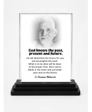 Lord Rama Acrylic Car Dashboard Showpiece | Double-Sided Lord Rama Photo Stand | 3 X 4 Inch Photo | Transparent Acrylic Frame With Black Base | Car Dashboard, Office & Table Decor (F70308)