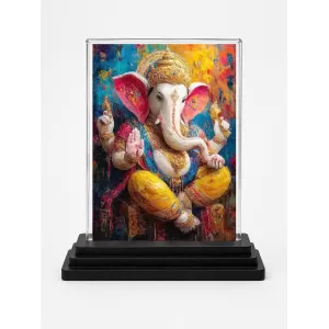 Lord Ganesha Acrylic Car Dashboard Showpiece | Double-Sided Lord Ganesha Photo Stand | 3 X 4 Inch Photo | Transparent Acrylic Frame With Black Base | Car Dashboard, Office & Table Decor (F70311) Lord Ganesha Acrylic Car Dashboard Showpiece | Double-Sided Lord Ganesha Photo Stand | 3 X 4 Inch Photo | Transparent Acrylic Frame With Black Base | Car Dashboard, Office & Table Decor (F70311)