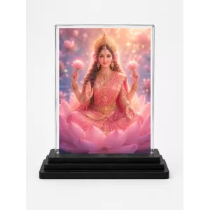 Lakshmi Acrylic Car Dashboard Showpiece | Double-Sided Lakshmi Photo Stand | 3 X 4 Inch Photo | Transparent Acrylic Frame With Black Base | Car Dashboard, Office & Table Decor (F70320) Lakshmi Acrylic Car Dashboard Showpiece | Double-Sided Lakshmi Photo Stand | 3 X 4 Inch Photo | Transparent Acrylic Frame With Black Base | Car Dashboard, Office & Table Decor (F70320)