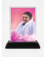 Lord Rama Acrylic Car Dashboard Showpiece | Double-Sided Lord Rama Photo Stand | 3 X 4 Inch Photo | Transparent Acrylic Frame With Black Base | Car Dashboard, Office & Table Decor (F70328)