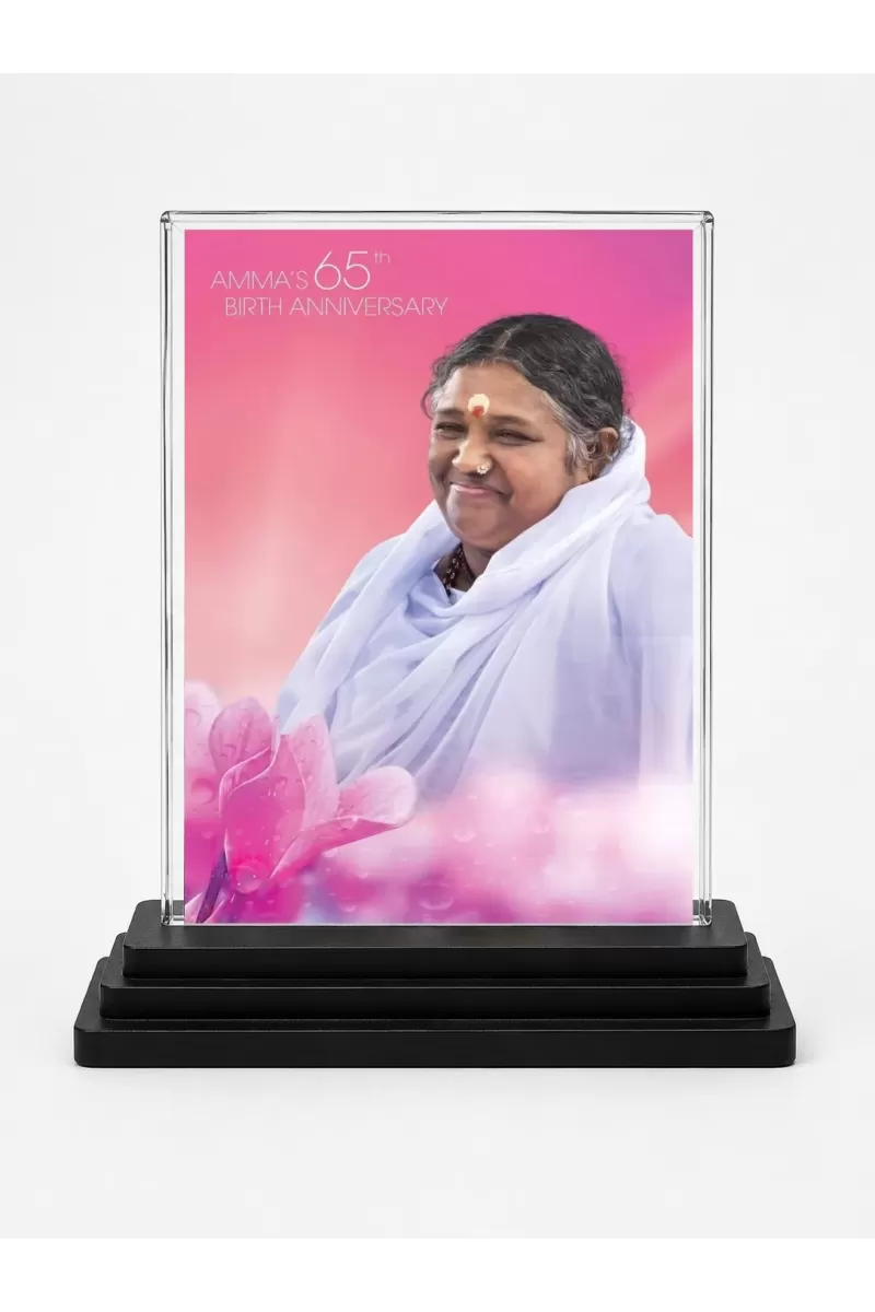 Lord Rama Acrylic Car Dashboard Showpiece | Double-Sided Lord Rama Photo Stand | 3 X 4 Inch Photo | Transparent Acrylic Frame With Black Base | Car Dashboard, Office & Table Decor (F70328)