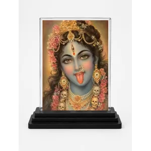 Maa Kali Acrylic Car Dashboard Showpiece | Double-Sided Maa Kali Photo Stand | 3 X 4 Inch Photo | Transparent Acrylic Frame With Black Base | Car Dashboard, Office & Table Decor (F70331) Maa Kali Acrylic Car Dashboard Showpiece | Double-Sided Maa Kali Photo Stand | 3 X 4 Inch Photo | Transparent Acrylic Frame With Black Base | Car Dashboard, Office & Table Decor (F70331)