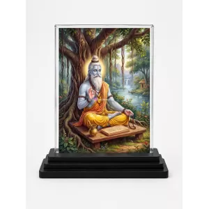 Maharishi Veda Vyasa Acrylic Car Dashboard Showpiece | Double-Sided Maharishi Veda Vyasa Photo Stand | 3 X 4 Inch Photo | Transparent Acrylic Frame With Black Base | Car Dashboard, Office & Table Decor (F70340) Maharishi Veda Vyasa Acrylic Car Dashboard Showpiece | Double-Sided Maharishi Veda Vyasa Photo Stand | 3 X 4 Inch Photo | Transparent Acrylic Frame With Black Base | Car Dashboard, Office & Table Decor (F70340)