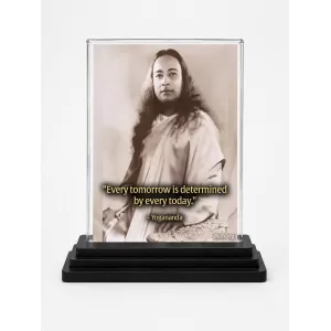 Yogadananda Acrylic Car Dashboard Showpiece | Double-Sided Yogadananda Photo Stand | 3 X 4 Inch Photo | Transparent Acrylic Frame With Black Base | Car Dashboard, Office & Table Decor (F70342) Yogadananda Acrylic Car Dashboard Showpiece | Double-Sided Yogadananda Photo Stand | 3 X 4 Inch Photo | Transparent Acrylic Frame With Black Base | Car Dashboard, Office & Table Decor (F70342)