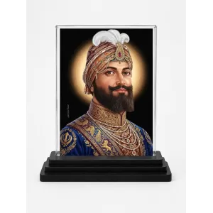 Guru Gobind Singh Ji Acrylic Car Dashboard Showpiece | Double-Sided Guru Gobind Singh Ji Photo Stand | 3 X 4 Inch Photo | Transparent Acrylic Frame With Black Base | Car Dashboard, Office & Table Decor (F70357) Guru Gobind Singh Ji Acrylic Car Dashboard Showpiece | Double-Sided Guru Gobind Singh Ji Photo Stand | 3 X 4 Inch Photo | Transparent Acrylic Frame With Black Base | Car Dashboard, Office & Table Decor (F70357)