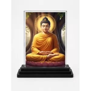 Gautama Buddha Acrylic Car Dashboard Showpiece | Double-Sided Gautama Buddha Photo Stand | 3 X 4 Inch Photo | Transparent Acrylic Frame With Black Base | Car Dashboard, Office & Table Decor (F70359) Gautama Buddha Acrylic Car Dashboard Showpiece | Double-Sided Gautama Buddha Photo Stand | 3 X 4 Inch Photo | Transparent Acrylic Frame With Black Base | Car Dashboard, Office & Table Decor (F70359)