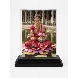 Lakshmi Acrylic Car Dashboard Showpiece | Double-Sided Lakshmi Photo Stand | 3 X 4 Inch Photo | Transparent Acrylic Frame With Black Base | Car Dashboard, Office & Table Decor (F70365) Lakshmi Acrylic Car Dashboard Showpiece | Double-Sided Lakshmi Photo Stand | 3 X 4 Inch Photo | Transparent Acrylic Frame With Black Base | Car Dashboard, Office & Table Decor (F70365)