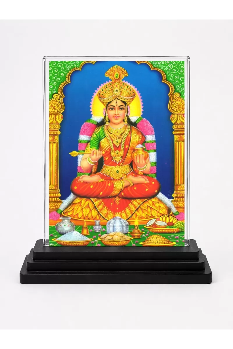Lord Shiva Acrylic Car Dashboard Showpiece | Double-Sided Lord Shiva Photo Stand | 3 X 4 Inch Photo | Transparent Acrylic Frame With Black Base | Car Dashboard, Office & Table Decor (F70370)