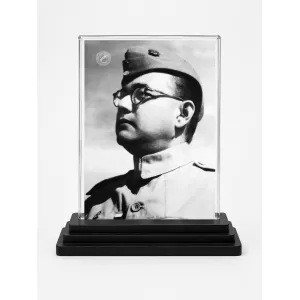Netaji Acrylic Car Dashboard Showpiece | Double-Sided Netaji Photo Stand | 3 X 4 Inch Photo | Transparent Acrylic Frame With Black Base | Car Dashboard, Office & Table Decor (F70374) Netaji Acrylic Car Dashboard Showpiece | Double-Sided Netaji Photo Stand | 3 X 4 Inch Photo | Transparent Acrylic Frame With Black Base | Car Dashboard, Office & Table Decor (F70374)
