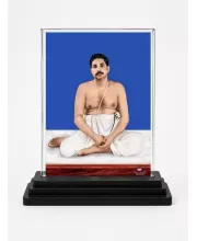 Thakur Anukul Acrylic Car Dashboard Showpiece | Double-Sided Thakur Anukul Photo Stand | 3 X 4 Inch Photo | Transparent Acrylic Frame With Black Base | Car Dashboard, Office & Table Decor (F70377)