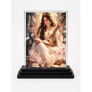 Lakshmi Acrylic Car Dashboard Showpiece | Double-Sided Lakshmi Photo Stand | 3 X 4 Inch Photo | Transparent Acrylic Frame With Black Base | Car Dashboard, Office & Table Decor (F70398) Lakshmi Acrylic Car Dashboard Showpiece | Double-Sided Lakshmi Photo Stand | 3 X 4 Inch Photo | Transparent Acrylic Frame With Black Base | Car Dashboard, Office & Table Decor (F70398)