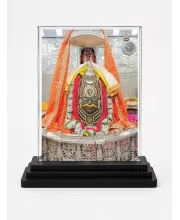 Mahakal Acrylic Car Dashboard Showpiece | Double-Sided Mahakal Photo Stand | 3 X 4 Inch Photo | Transparent Acrylic Frame With Black Base | Car Dashboard, Office & Table Decor (F70399)