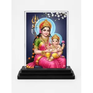 Parvati Acrylic Car Dashboard Showpiece | Double-Sided Parvati Photo Stand | 3 X 4 Inch Photo | Transparent Acrylic Frame With Black Base | Car Dashboard, Office & Table Decor (F70409) Parvati Acrylic Car Dashboard Showpiece | Double-Sided Parvati Photo Stand | 3 X 4 Inch Photo | Transparent Acrylic Frame With Black Base | Car Dashboard, Office & Table Decor (F70409)