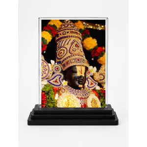 Tirupati Balaji Acrylic Car Dashboard Showpiece | Double-Sided Tirupati Balaji Photo Stand | 3 X 4 Inch Photo | Transparent Acrylic Frame With Black Base | Car Dashboard, Office & Table Decor (F70411) Tirupati Balaji Acrylic Car Dashboard Showpiece | Double-Sided Tirupati Balaji Photo Stand | 3 X 4 Inch Photo | Transparent Acrylic Frame With Black Base | Car Dashboard, Office & Table Decor (F70411)