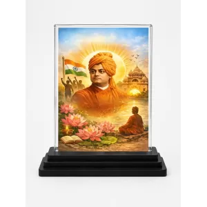 Vivekananda Acrylic Car Dashboard Showpiece | Double-Sided Vivekananda Photo Stand | 3 X 4 Inch Photo | Transparent Acrylic Frame With Black Base | Car Dashboard, Office & Table Decor (F70418) Vivekananda Acrylic Car Dashboard Showpiece | Double-Sided Vivekananda Photo Stand | 3 X 4 Inch Photo | Transparent Acrylic Frame With Black Base | Car Dashboard, Office & Table Decor (F70418)