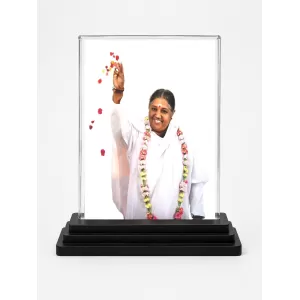 Mata Amritanandamayi Acrylic Car Dashboard Showpiece | Double-Sided Mata Amritanandamayi Photo Stand | 3 X 4 Inch Photo | Transparent Acrylic Frame With Black Base | Car Dashboard, Office & Table Decor (F70427) Mata Amritanandamayi Acrylic Car Dashboard Showpiece | Double-Sided Mata Amritanandamayi Photo Stand | 3 X 4 Inch Photo | Transparent Acrylic Frame With Black Base | Car Dashboard, Office & Table Decor (F70427)