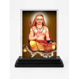 Adi Shankaracharya Acrylic Car Dashboard Showpiece | Double-Sided Adi Shankaracharya Photo Stand | 3 X 4 Inch Photo | Transparent Acrylic Frame With Black Base | Car Dashboard, Office & Table Decor (F70432) Adi Shankaracharya Acrylic Car Dashboard Showpiece | Double-Sided Adi Shankaracharya Photo Stand | 3 X 4 Inch Photo | Transparent Acrylic Frame With Black Base | Car Dashboard, Office & Table Decor (F70432)