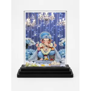 Lord Ganesha Acrylic Car Dashboard Showpiece | Double-Sided Lord Ganesha Photo Stand | 3 X 4 Inch Photo | Transparent Acrylic Frame With Black Base | Car Dashboard, Office & Table Decor (F70441) Lord Ganesha Acrylic Car Dashboard Showpiece | Double-Sided Lord Ganesha Photo Stand | 3 X 4 Inch Photo | Transparent Acrylic Frame With Black Base | Car Dashboard, Office & Table Decor (F70441)