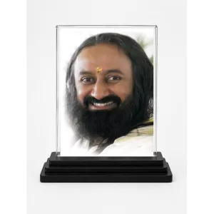 Sri Sri Ravi Shankar Acrylic Car Dashboard Showpiece | Double-Sided Sri Sri Ravi Shankar Photo Stand | 3 X 4 Inch Photo | Transparent Acrylic Frame With Black Base | Car Dashboard, Office & Table Decor (F70446) Sri Sri Ravi Shankar Acrylic Car Dashboard Showpiece | Double-Sided Sri Sri Ravi Shankar Photo Stand | 3 X 4 Inch Photo | Transparent Acrylic Frame With Black Base | Car Dashboard, Office & Table Decor (F70446)