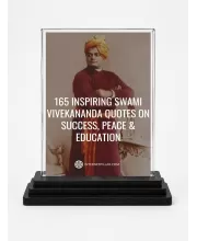 Swami Vibekananda Quote Acrylic Car Dashboard Showpiece | Double-Sided Swami Vibekananda Quote Photo Stand | 3 X 4 Inch Photo | Transparent Acrylic Frame With Black Base | Car Dashboard, Office & Table Decor (F70456)