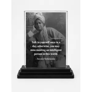 Swami Vibekananda Quote Acrylic Car Dashboard Showpiece | Double-Sided Swami Vibekananda Quote Photo Stand | 3 X 4 Inch Photo | Transparent Acrylic Frame With Black Base | Car Dashboard, Office & Table Decor (F70458) Swami Vibekananda Quote Acrylic Car Dashboard Showpiece | Double-Sided Swami Vibekananda Quote Photo Stand | 3 X 4 Inch Photo | Transparent Acrylic Frame With Black Base | Car Dashboard, Office & Table Decor (F70458)
