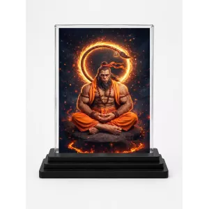 Hanuman Acrylic Car Dashboard Showpiece | Double-Sided Hanuman Photo Stand | 3 X 4 Inch Photo | Transparent Acrylic Frame With Black Base | Car Dashboard, Office & Table Decor (F70463) Hanuman Acrylic Car Dashboard Showpiece | Double-Sided Hanuman Photo Stand | 3 X 4 Inch Photo | Transparent Acrylic Frame With Black Base | Car Dashboard, Office & Table Decor (F70463)