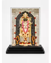 Ram Lalla Acrylic Car Dashboard Showpiece | Double-Sided Ram Lalla Photo Stand | 3 X 4 Inch Photo | Transparent Acrylic Frame With Black Base | Car Dashboard, Office & Table Decor (F70464)