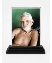 Lord Rama Acrylic Car Dashboard Showpiece | Double-Sided Lord Rama Photo Stand | 3 X 4 Inch Photo | Transparent Acrylic Frame With Black Base | Car Dashboard, Office & Table Decor (F70469)