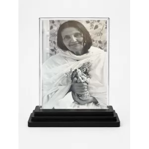 Anandamayi Ma Acrylic Car Dashboard Showpiece | Double-Sided Anandamayi Ma Photo Stand | 3 X 4 Inch Photo | Transparent Acrylic Frame With Black Base | Car Dashboard, Office & Table Decor (F70473) Anandamayi Ma Acrylic Car Dashboard Showpiece | Double-Sided Anandamayi Ma Photo Stand | 3 X 4 Inch Photo | Transparent Acrylic Frame With Black Base | Car Dashboard, Office & Table Decor (F70473)