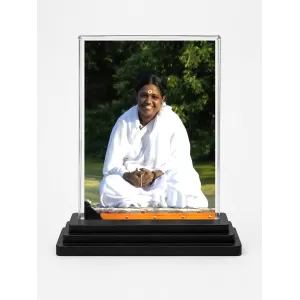 Mata Amritanandamayi Acrylic Car Dashboard Showpiece | Double-Sided Mata Amritanandamayi Photo Stand | 3 X 4 Inch Photo | Transparent Acrylic Frame With Black Base | Car Dashboard, Office & Table Decor (F70478) Mata Amritanandamayi Acrylic Car Dashboard Showpiece | Double-Sided Mata Amritanandamayi Photo Stand | 3 X 4 Inch Photo | Transparent Acrylic Frame With Black Base | Car Dashboard, Office & Table Decor (F70478)