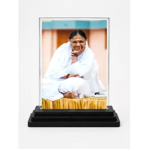 Mata Amritanandamayi Acrylic Car Dashboard Showpiece | Double-Sided Mata Amritanandamayi Photo Stand | 3 X 4 Inch Photo | Transparent Acrylic Frame With Black Base | Car Dashboard, Office & Table Decor (F70480) Mata Amritanandamayi Acrylic Car Dashboard Showpiece | Double-Sided Mata Amritanandamayi Photo Stand | 3 X 4 Inch Photo | Transparent Acrylic Frame With Black Base | Car Dashboard, Office & Table Decor (F70480)