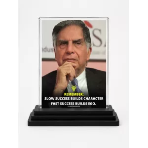 Ratan Tata Quotes Acrylic Car Dashboard Showpiece | Double-Sided Ratan Tata Quotes Photo Stand | 3 X 4 Inch Photo | Transparent Acrylic Frame With Black Base | Car Dashboard, Office & Table Decor (F70481) Ratan Tata Quotes Acrylic Car Dashboard Showpiece | Double-Sided Ratan Tata Quotes Photo Stand | 3 X 4 Inch Photo | Transparent Acrylic Frame With Black Base | Car Dashboard, Office & Table Decor (F70481)