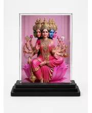 Mahadev Acrylic Car Dashboard Showpiece | Double-Sided Mahadev Photo Stand | 3 X 4 Inch Photo | Transparent Acrylic Frame With Black Base | Car Dashboard, Office & Table Decor (F70482)
