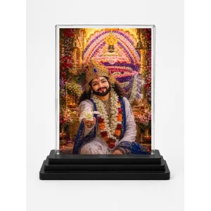 Khatu Shyam Ji Acrylic Car Dashboard Showpiece | Double-Sided Khatu Shyam Ji Photo Stand | 3 X 4 Inch Photo | Transparent Acrylic Frame With Black Base | Car Dashboard, Office & Table Decor (F70484) Khatu Shyam Ji Acrylic Car Dashboard Showpiece | Double-Sided Khatu Shyam Ji Photo Stand | 3 X 4 Inch Photo | Transparent Acrylic Frame With Black Base | Car Dashboard, Office & Table Decor (F70484)