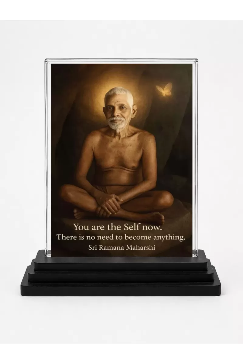 Lord Rama Acrylic Car Dashboard Showpiece | Double-Sided Lord Rama Photo Stand | 3 X 4 Inch Photo | Transparent Acrylic Frame With Black Base | Car Dashboard, Office & Table Decor (F70485)