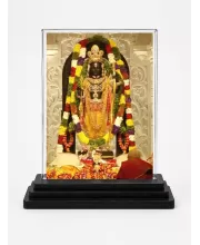Hindu Deity Acrylic Car Dashboard Showpiece | Double-Sided Hindu Deity Photo Stand | 3 X 4 Inch Photo | Transparent Acrylic Frame With Black Base | Car Dashboard, Office & Table Decor (F70486)